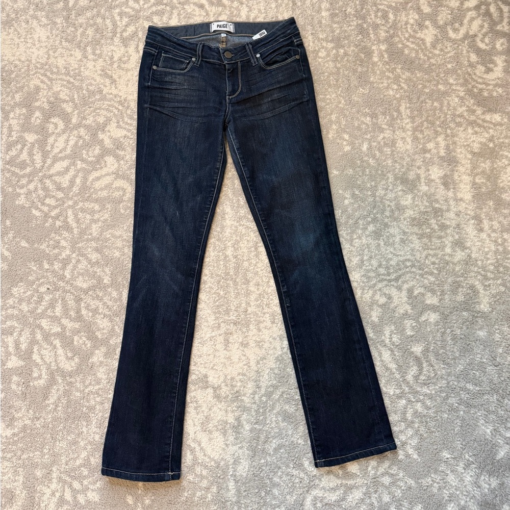 PAIGE Skyline Straight Jeans Women’s Size 25 Dark Wash Boot Cut Denim